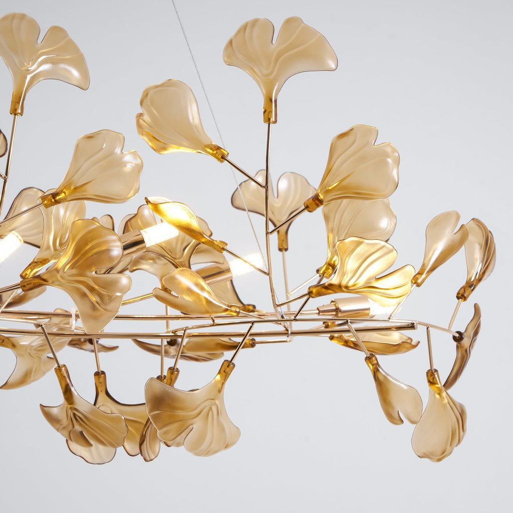 Ginkgo Leaf Acrylic Ceiling Light Lighting Lobby