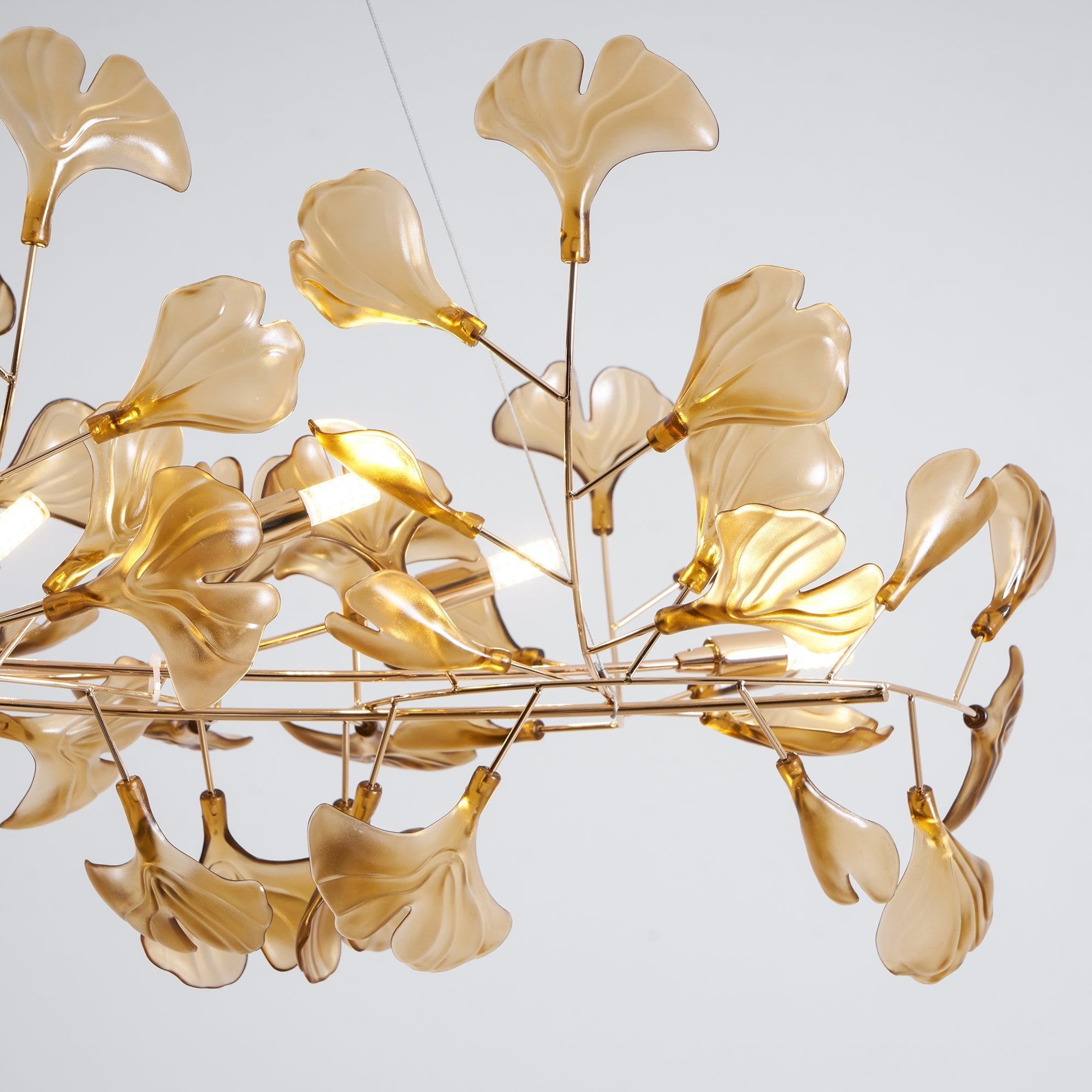 Ginkgo Leaf Acrylic Ceiling Light Lighting Lobby
