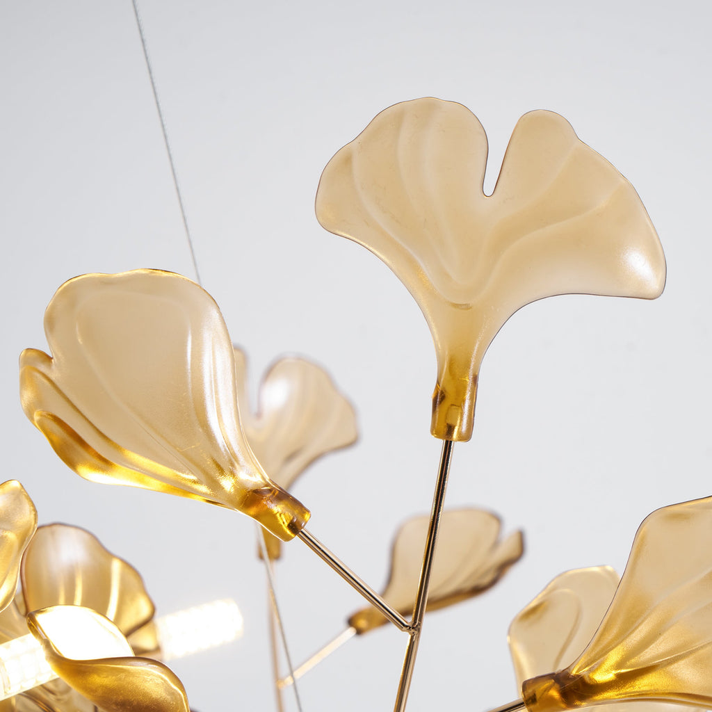 Ginkgo Leaf Acrylic Ceiling Light Lighting Lobby
