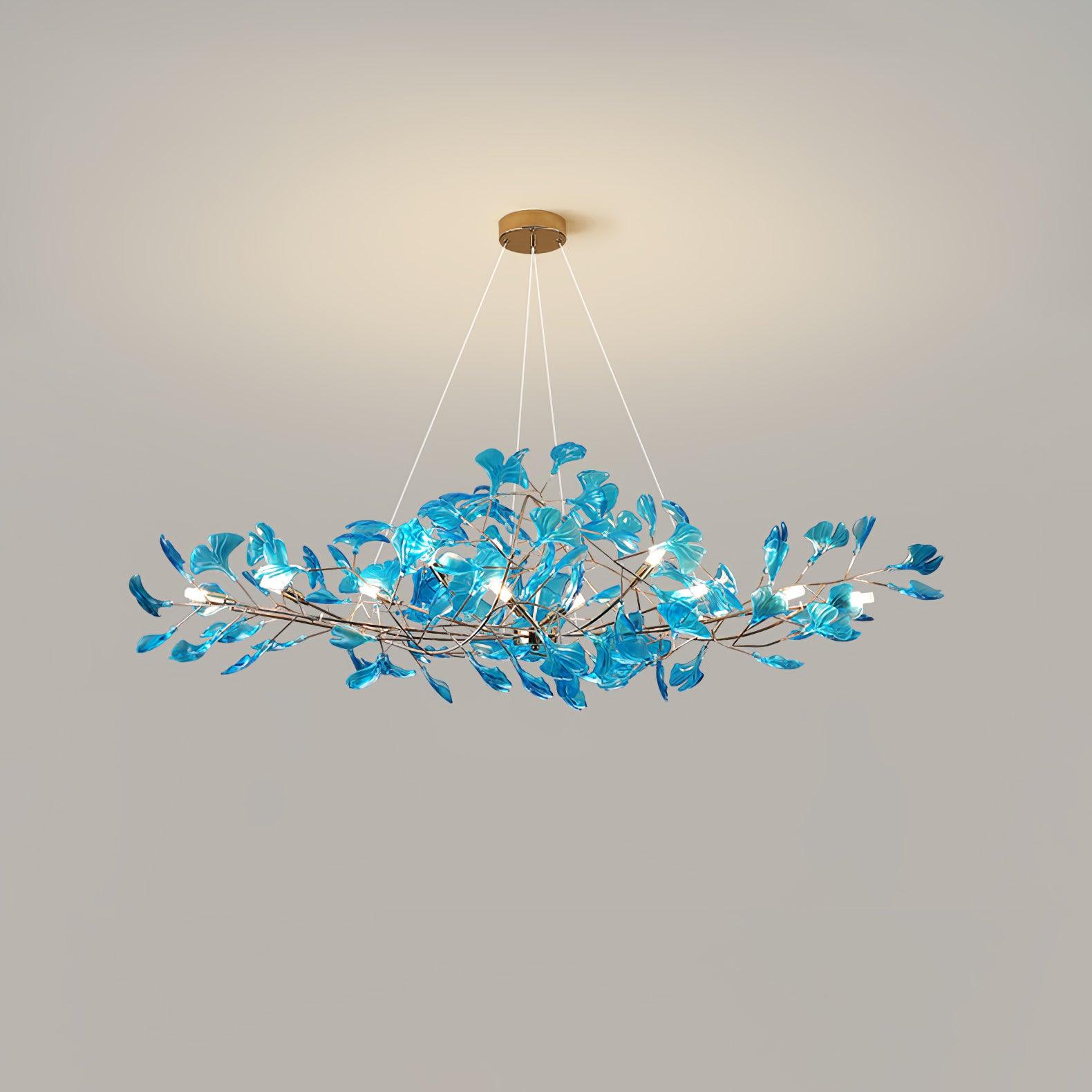 Ginkgo Leaf Acrylic Ceiling Light Lighting Lobby