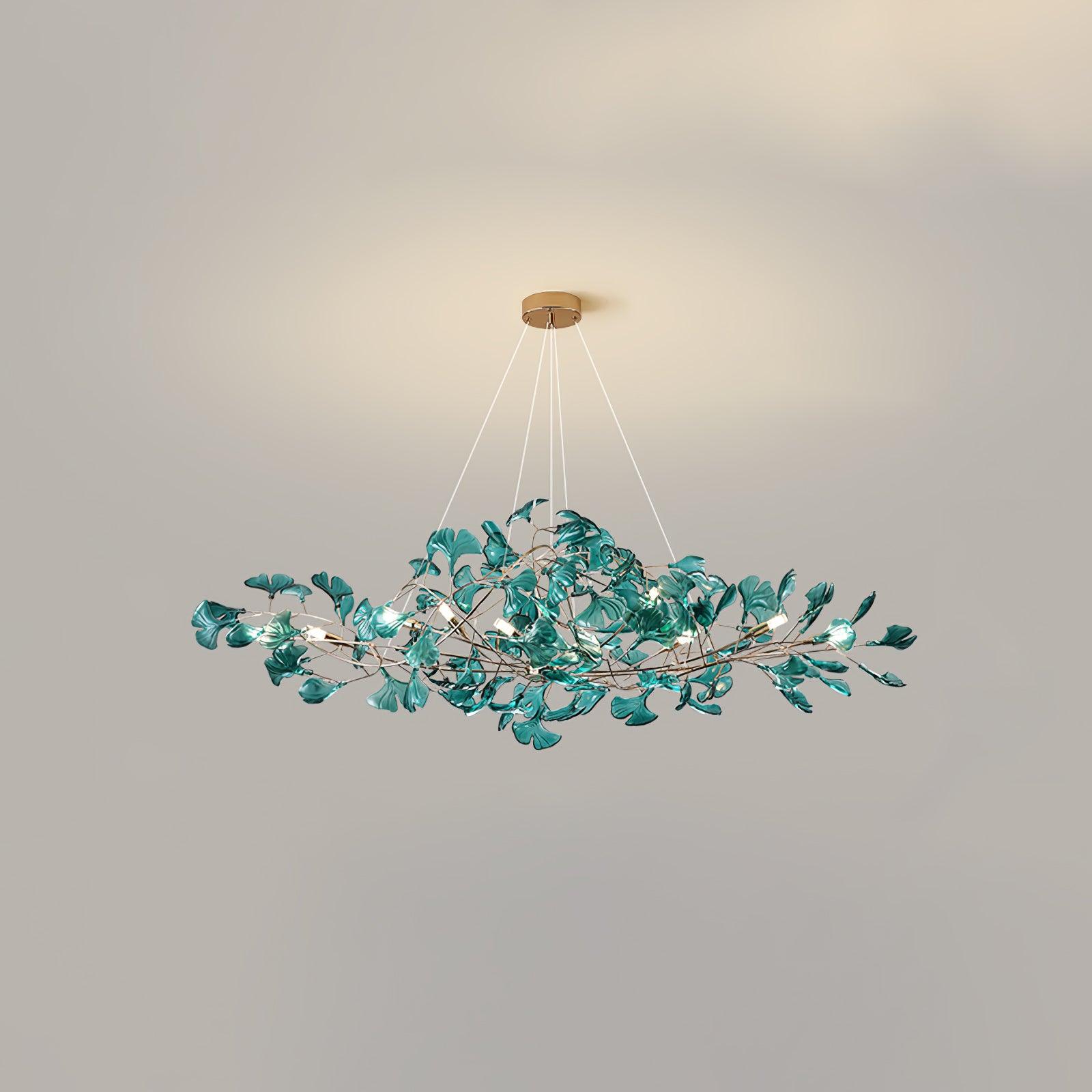 Ginkgo Leaf Acrylic Ceiling Light Lighting Lobby