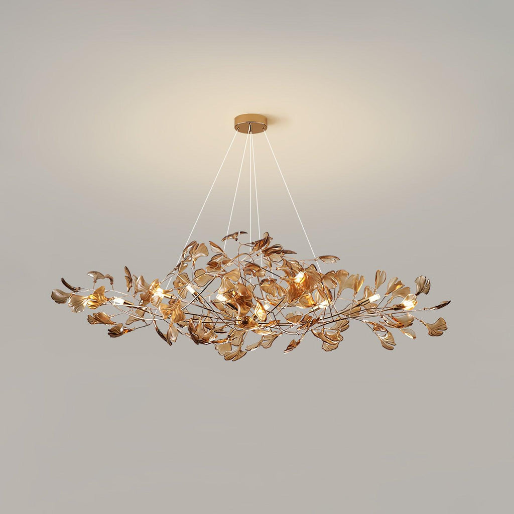 Ginkgo Leaf Acrylic Ceiling Light Lighting Lobby