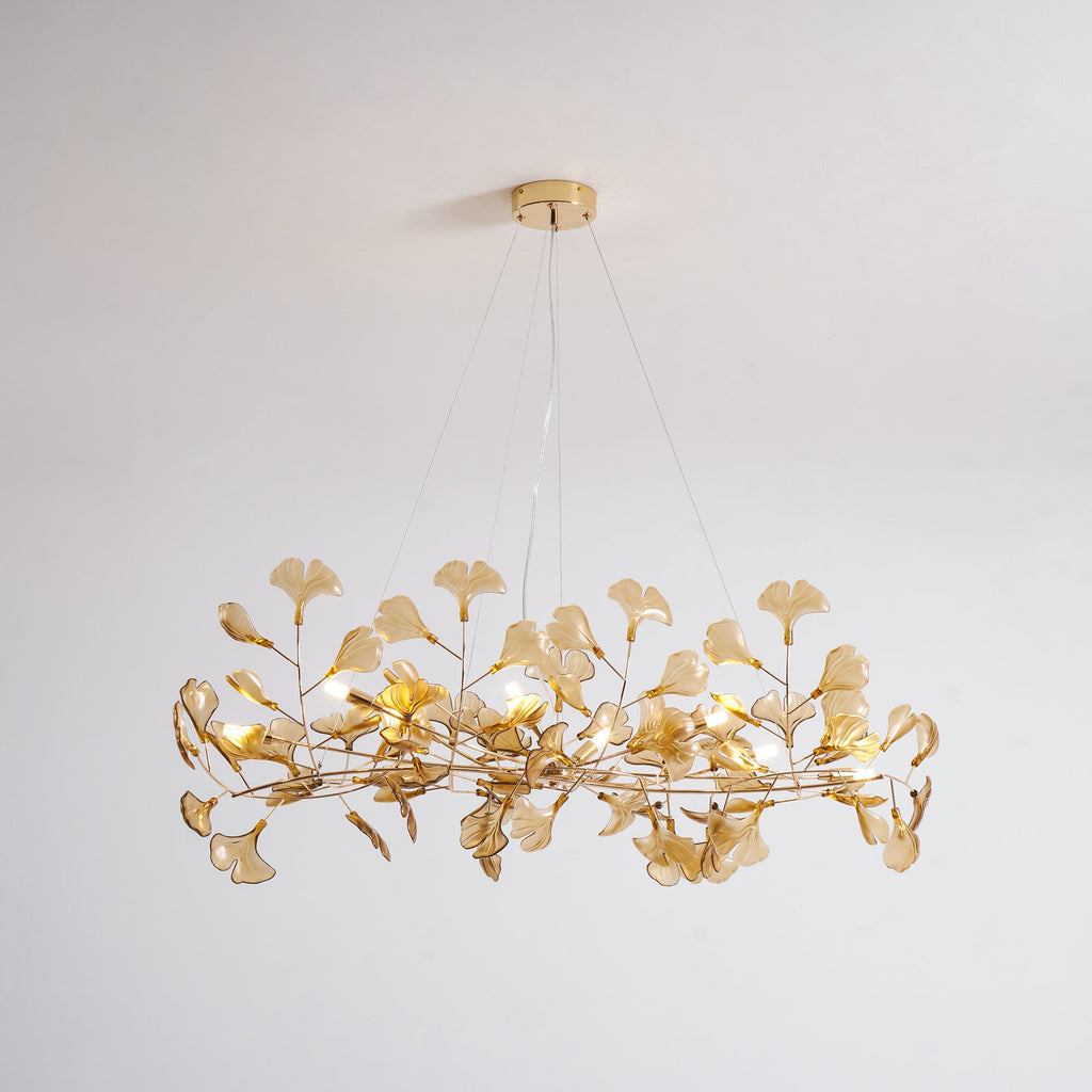 Ginkgo Leaf Acrylic Ceiling Light Lighting Lobby