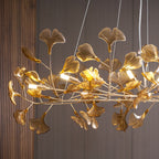 Ginkgo Leaf Acrylic Ceiling Light Lighting Lobby