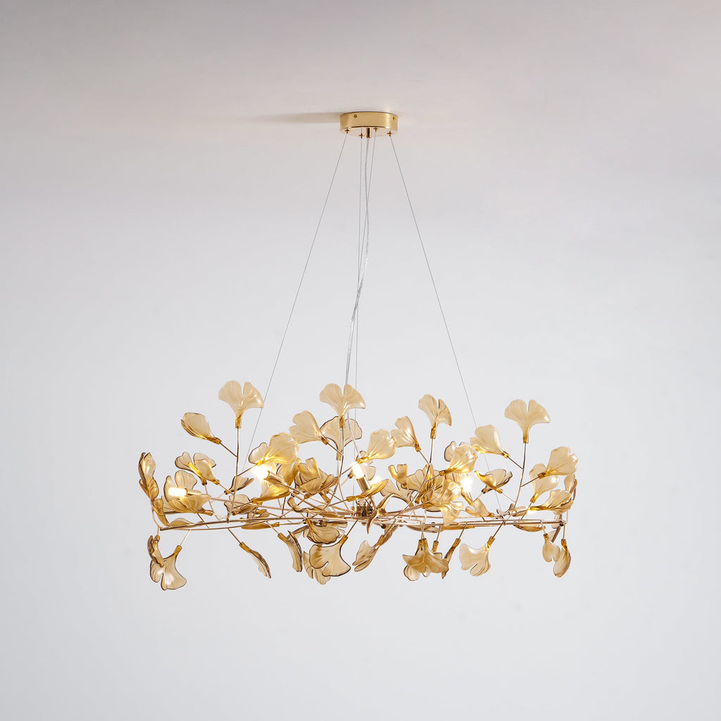 Ginkgo Leaf Acrylic Ceiling Light Lighting Lobby