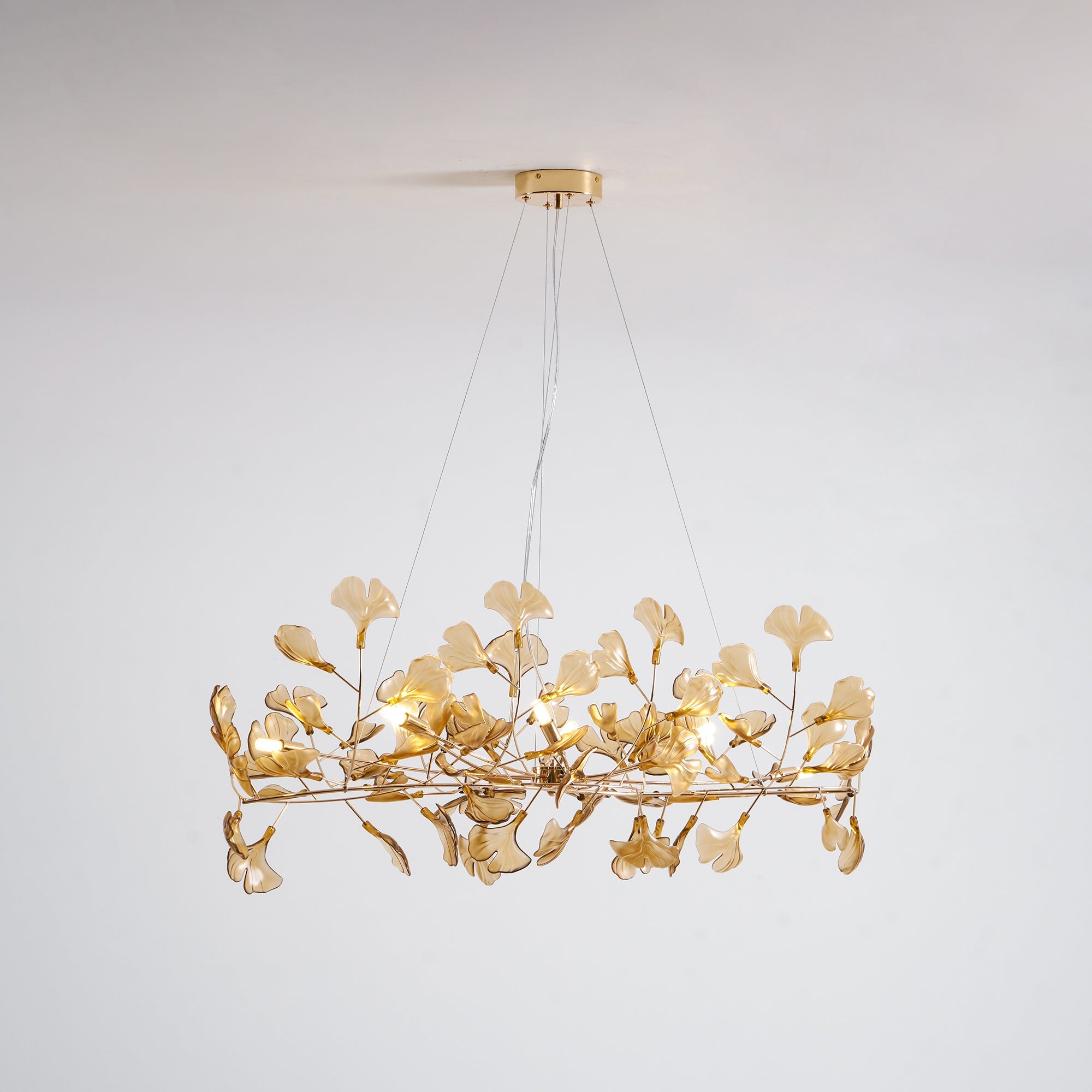 Ginkgo Leaf Acrylic Ceiling Light Lighting Lobby
