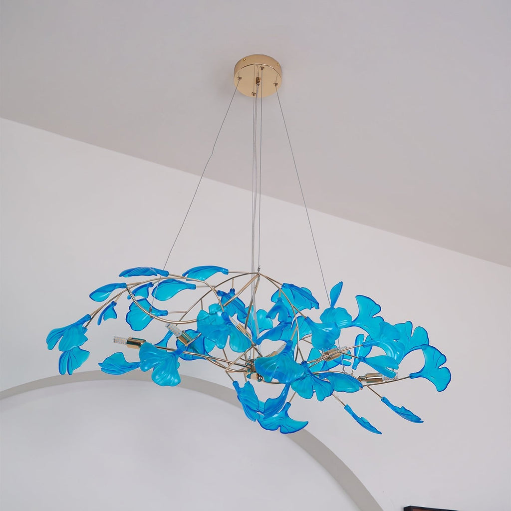 Ginkgo Leaf Acrylic Ceiling Light Lighting Lobby