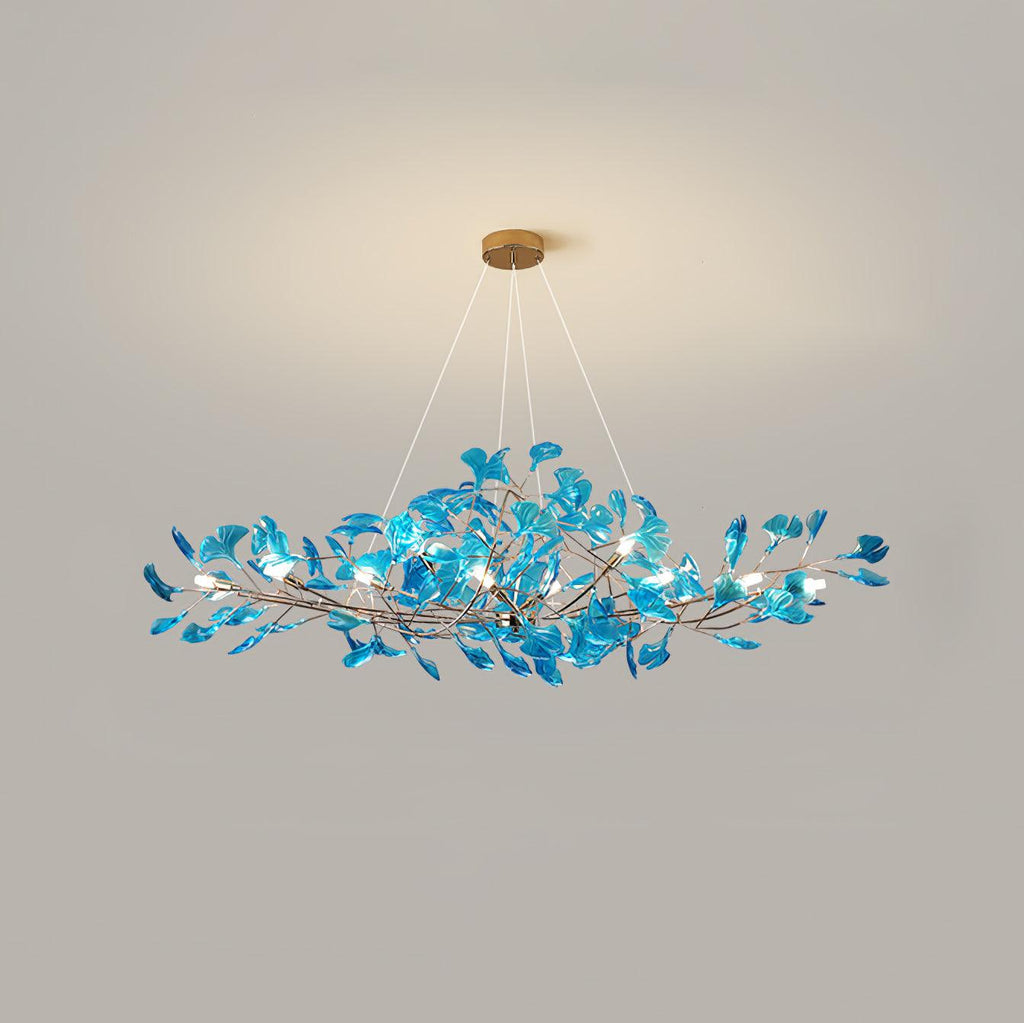 Ginkgo Leaf Acrylic Ceiling Light Lighting Lobby