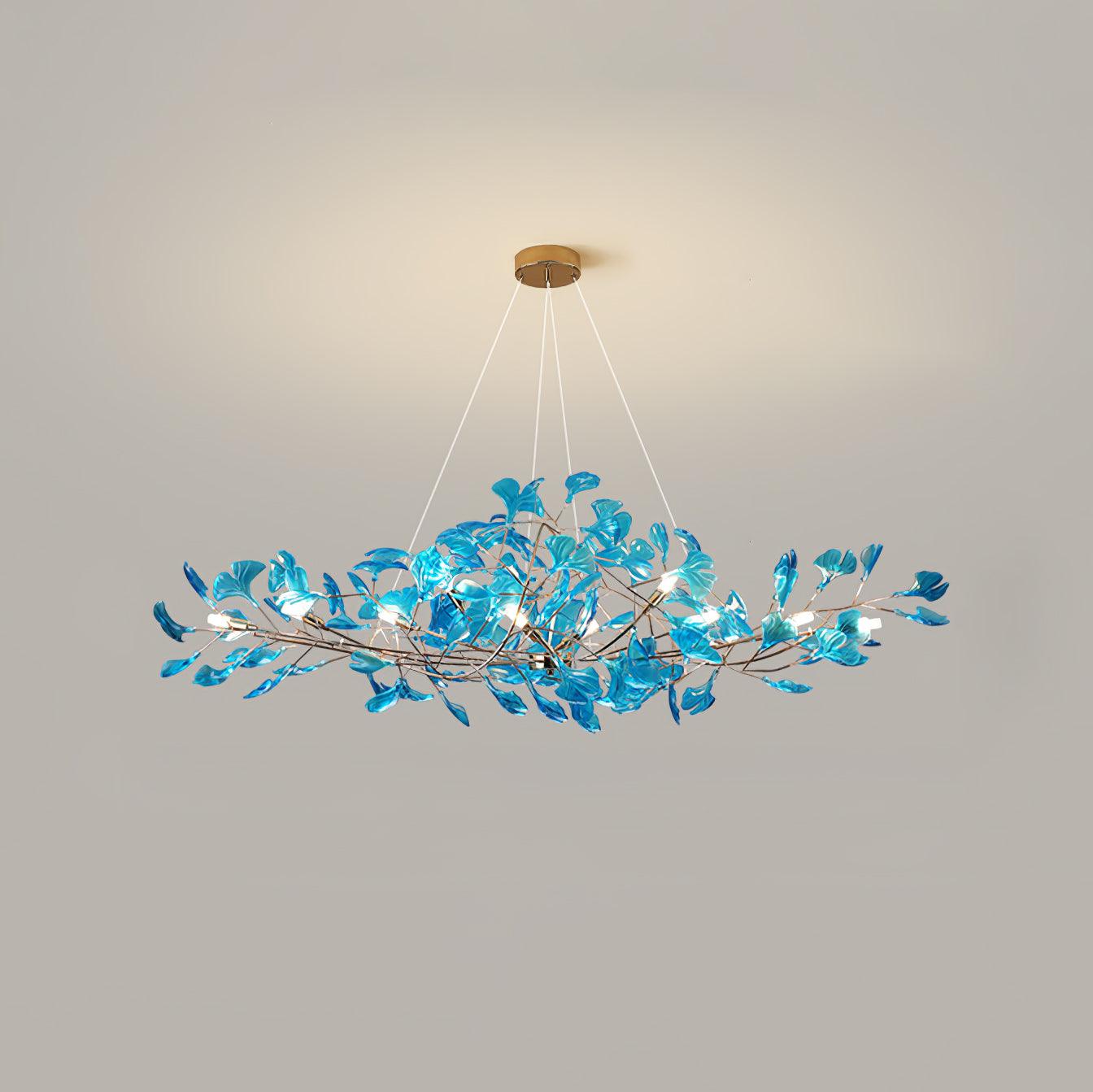 Ginkgo Leaf Acrylic Ceiling Light Lighting Lobby