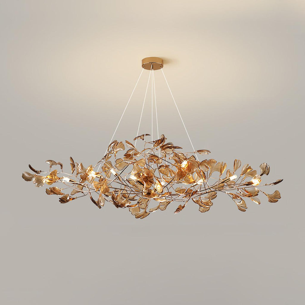Ginkgo Leaf Acrylic Ceiling Light Lighting Lobby