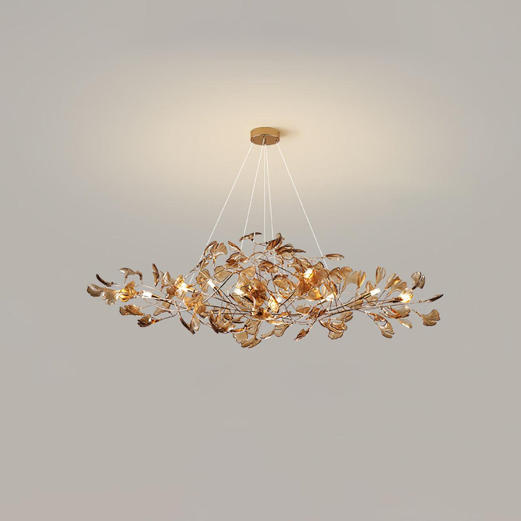 Ginkgo Leaf Acrylic Ceiling Light Lighting Lobby