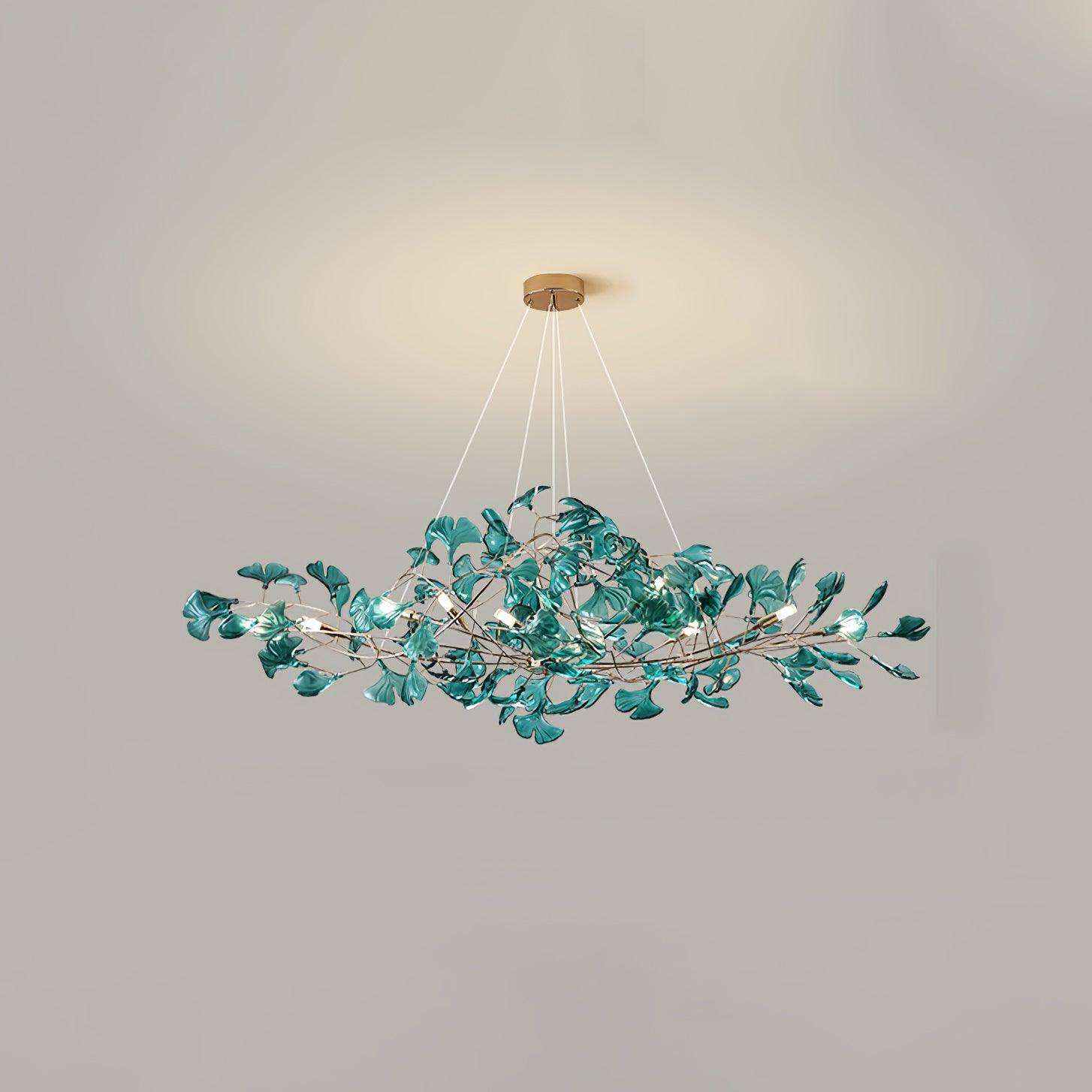 Ginkgo Leaf Acrylic Ceiling Light Lighting Lobby