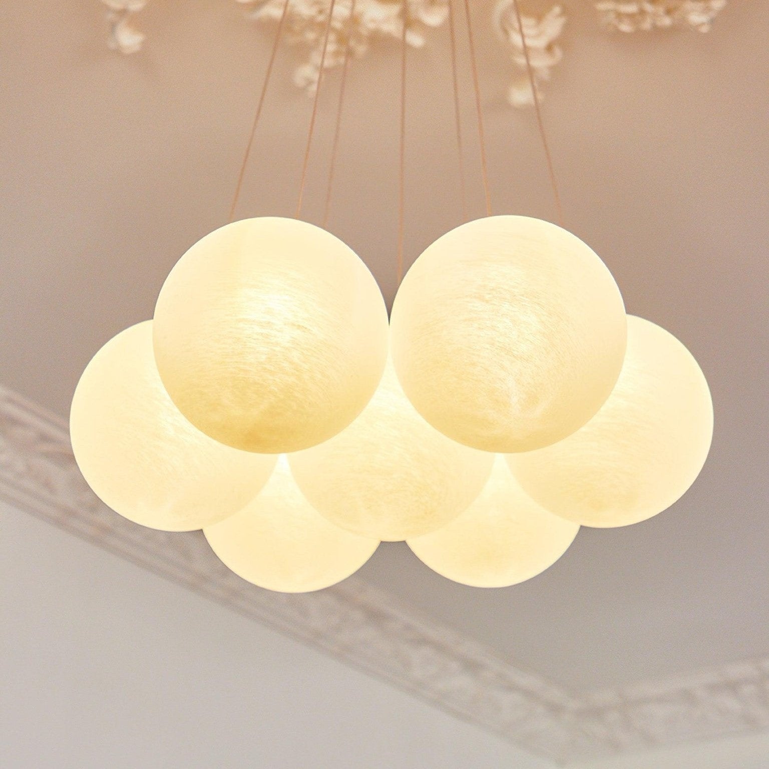 Glass Ceiling Pendant Cluster Lighting Lobby