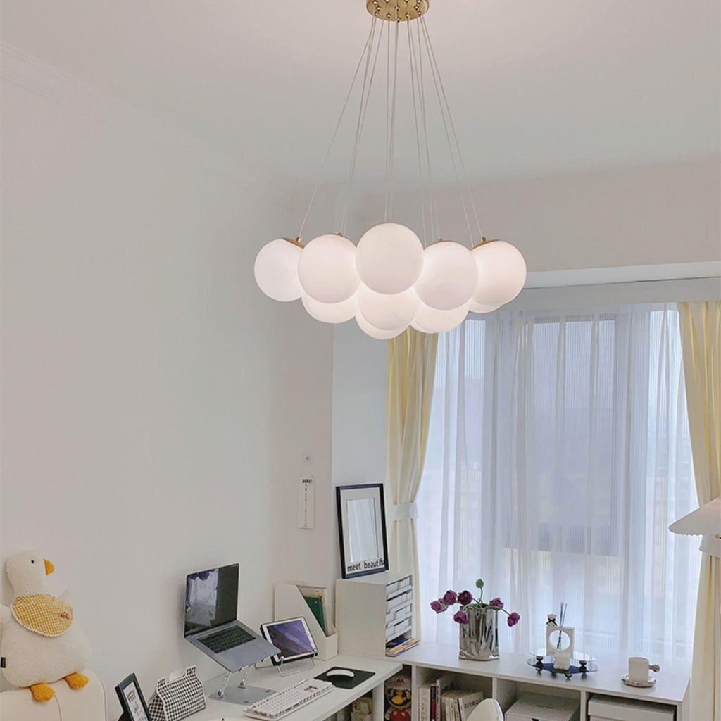 Glass Ceiling Pendant Cluster Lighting Lobby
