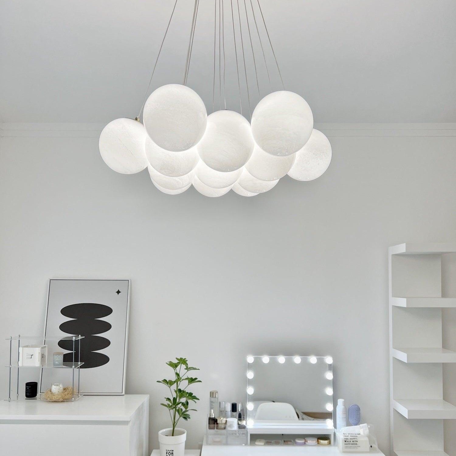 Glass Ceiling Pendant Cluster Lighting Lobby