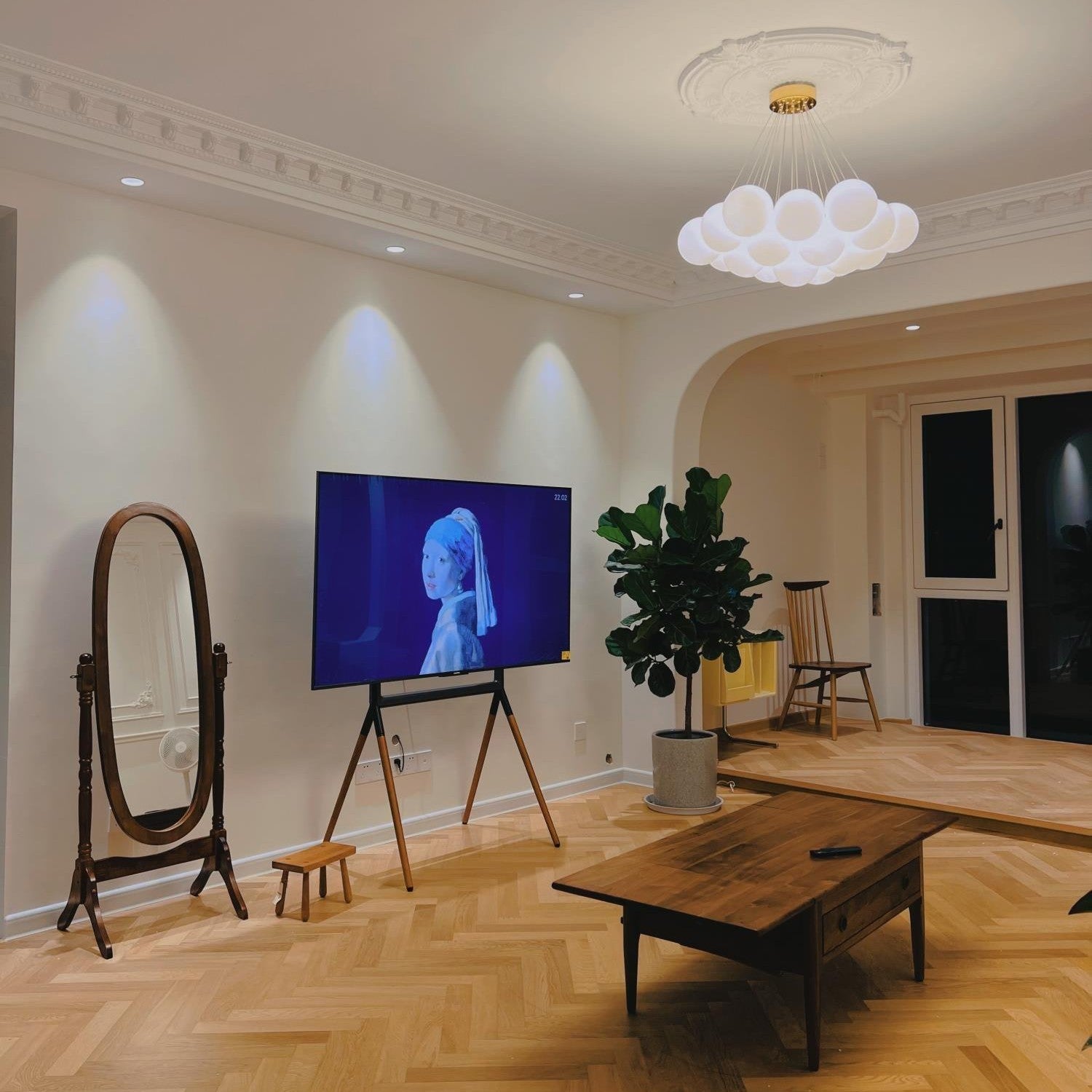 Glass Ceiling Pendant Cluster Lighting Lobby