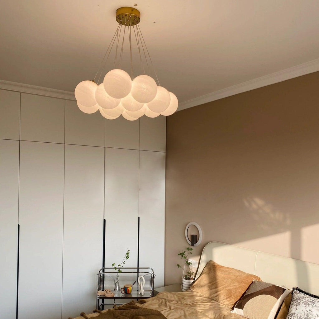 Glass Ceiling Pendant Cluster Lighting Lobby
