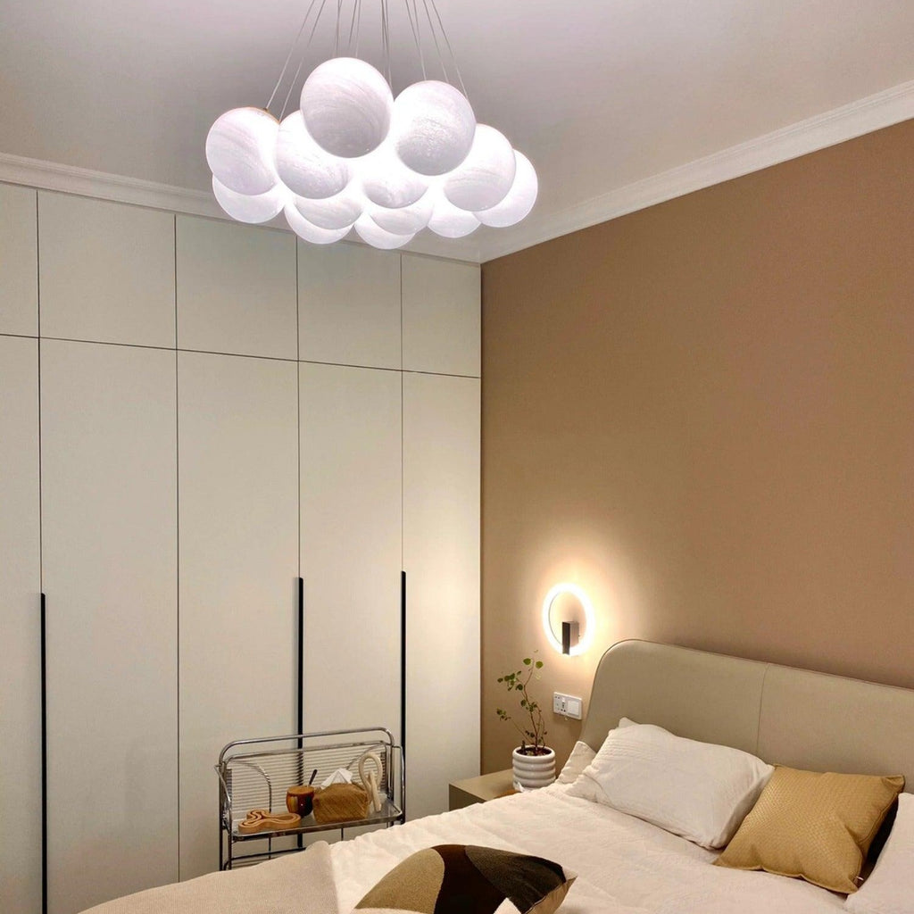 Glass Ceiling Pendant Cluster Lighting Lobby