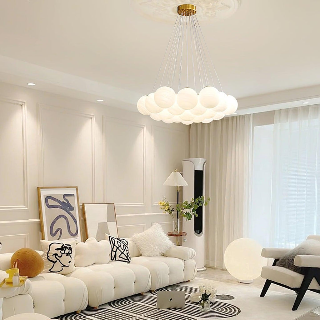 Glass Ceiling Pendant Cluster Lighting Lobby