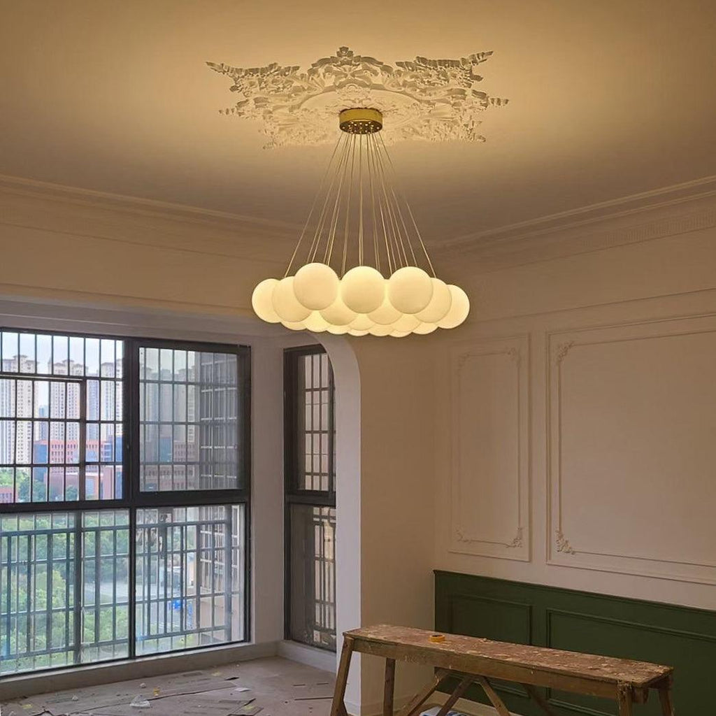 Glass Ceiling Pendant Cluster Lighting Lobby