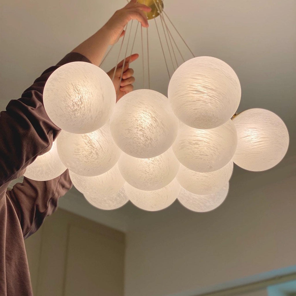 Glass Ceiling Pendant Cluster Lighting Lobby
