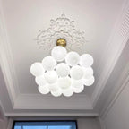 Glass Ceiling Pendant Cluster Lighting Lobby
