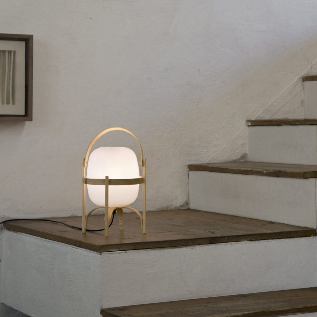 Glass Lantern Portable Table Light Lighting Lobby