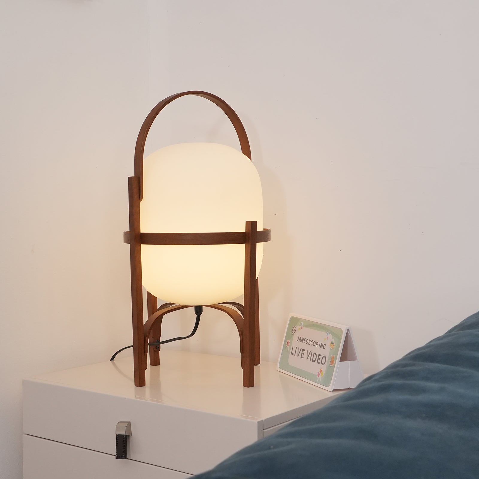 Glass Lantern Portable Table Light Lighting Lobby