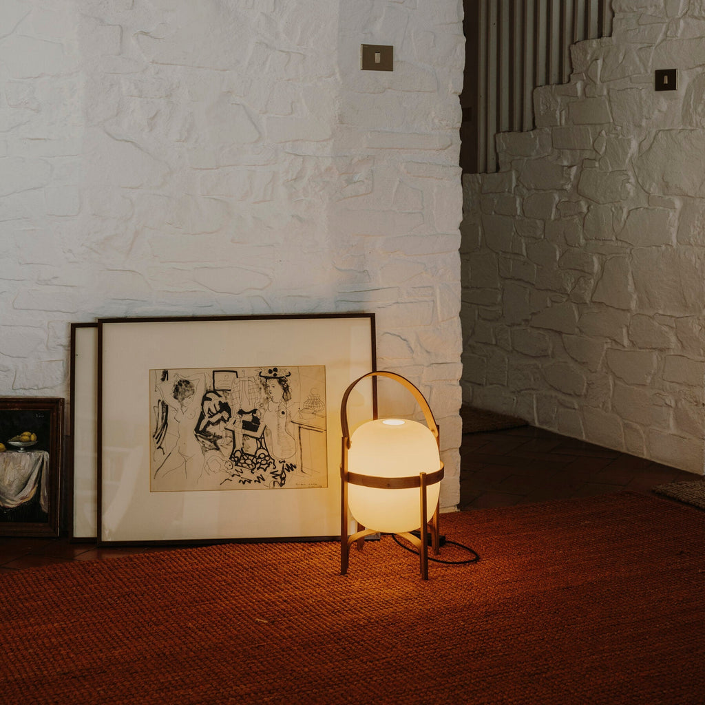 Glass Lantern Portable Table Light Lighting Lobby
