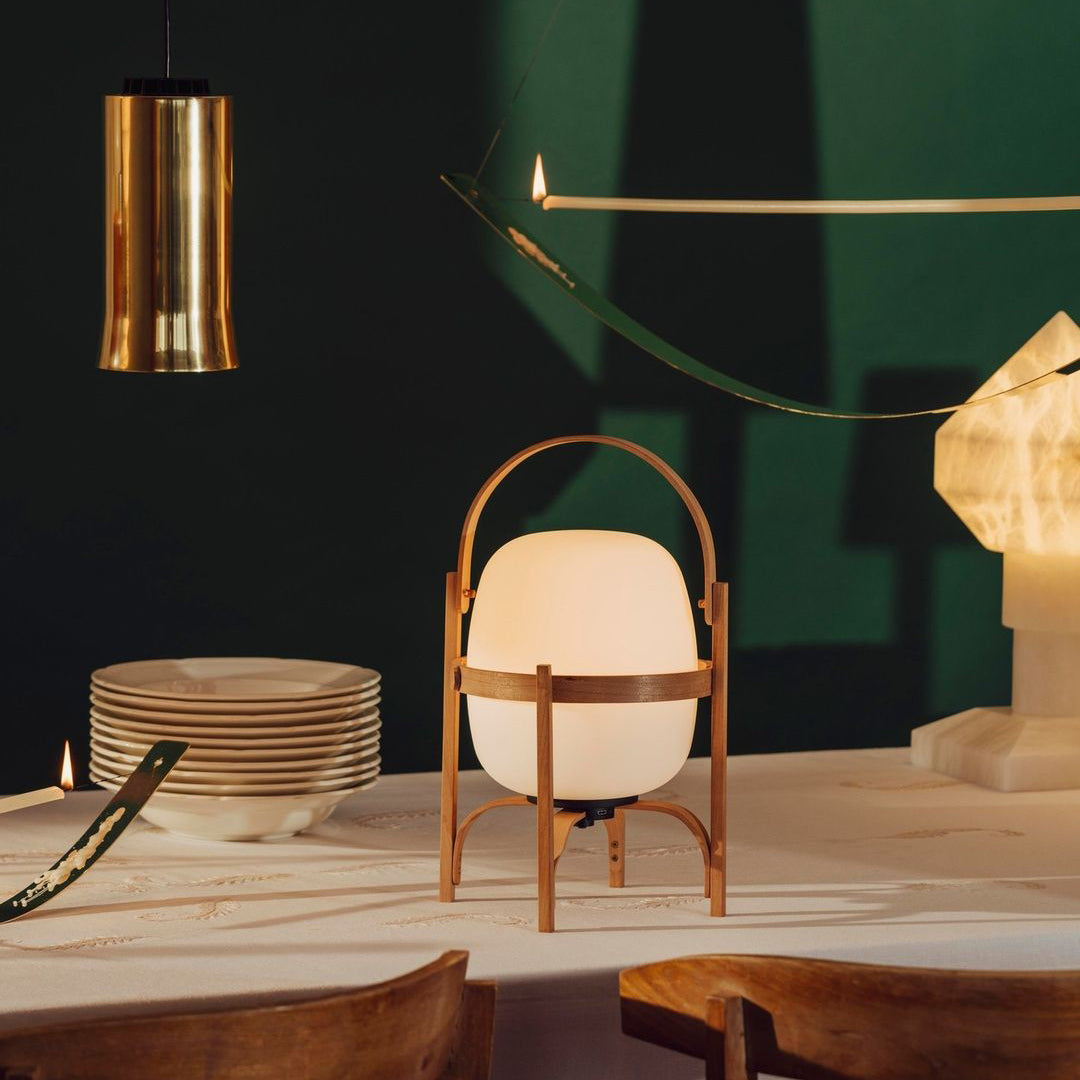Glass Lantern Portable Table Light Lighting Lobby