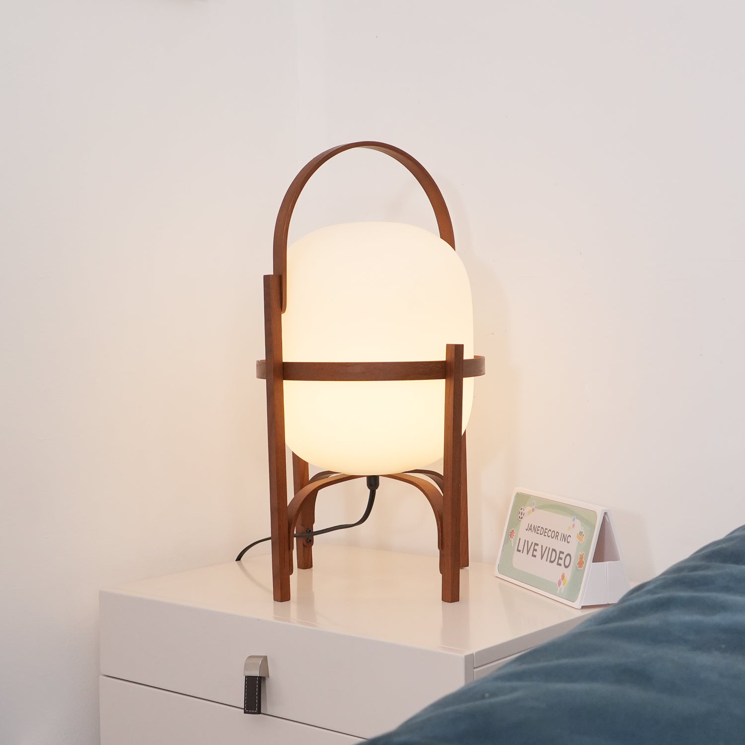 Glass Lantern Portable Table Light Lighting Lobby