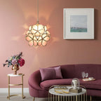 Glass Petal Ceiling Fixture Lighting Lobby