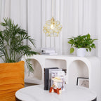 Glass Petal Ceiling Fixture Lighting Lobby