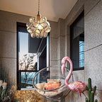 Glass Petal Ceiling Fixture Lighting Lobby