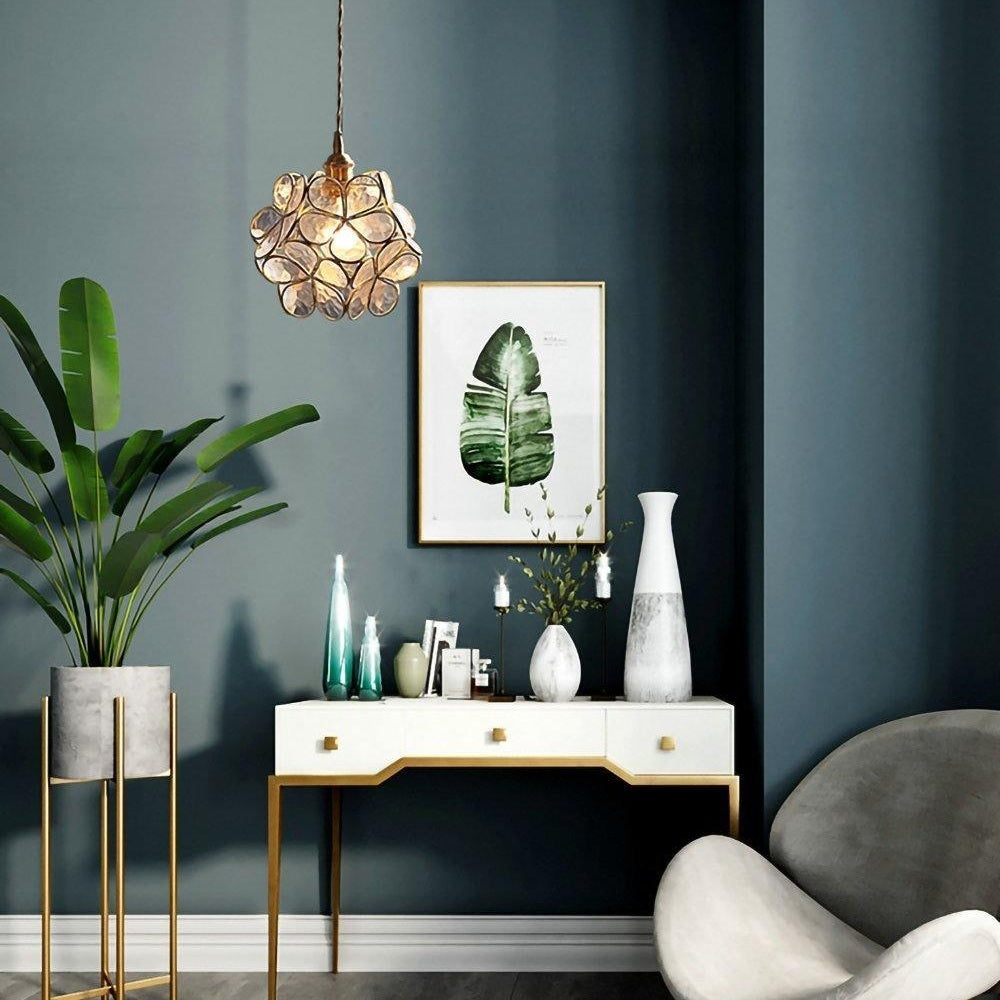 Glass Petal Ceiling Fixture Lighting Lobby