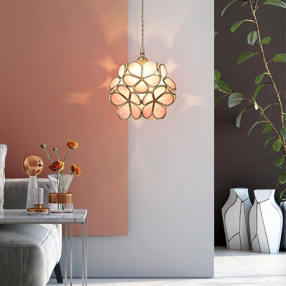 Glass Petal Ceiling Fixture Lighting Lobby