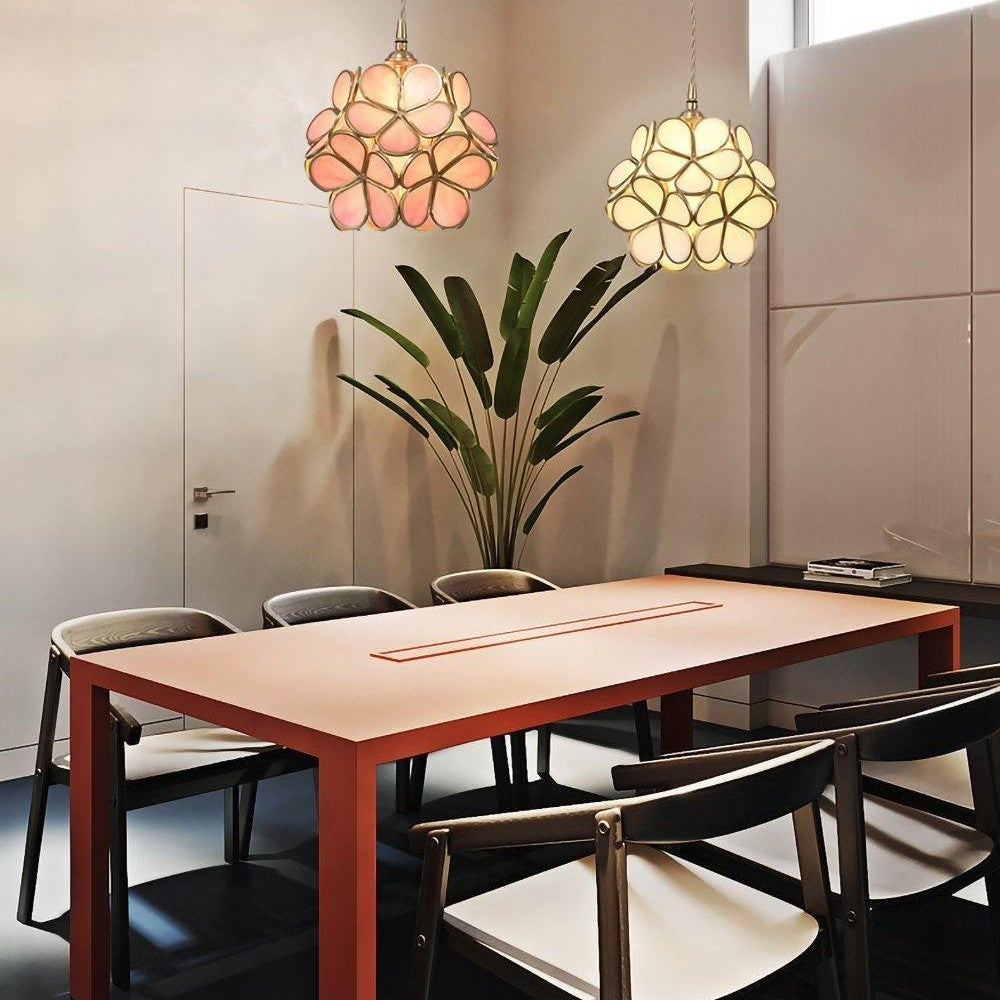 Glass Petal Ceiling Fixture Lighting Lobby
