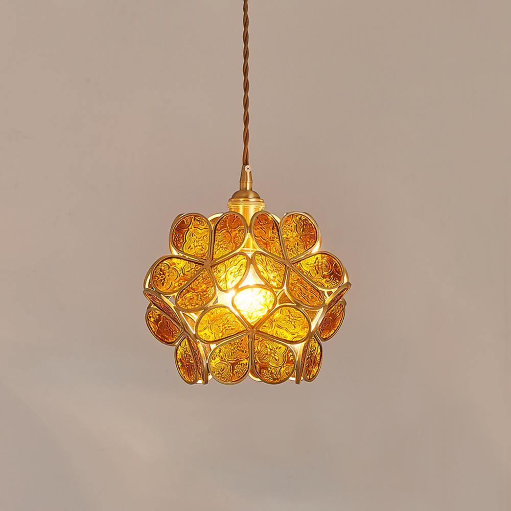 Glass Petal Ceiling Fixture Lighting Lobby