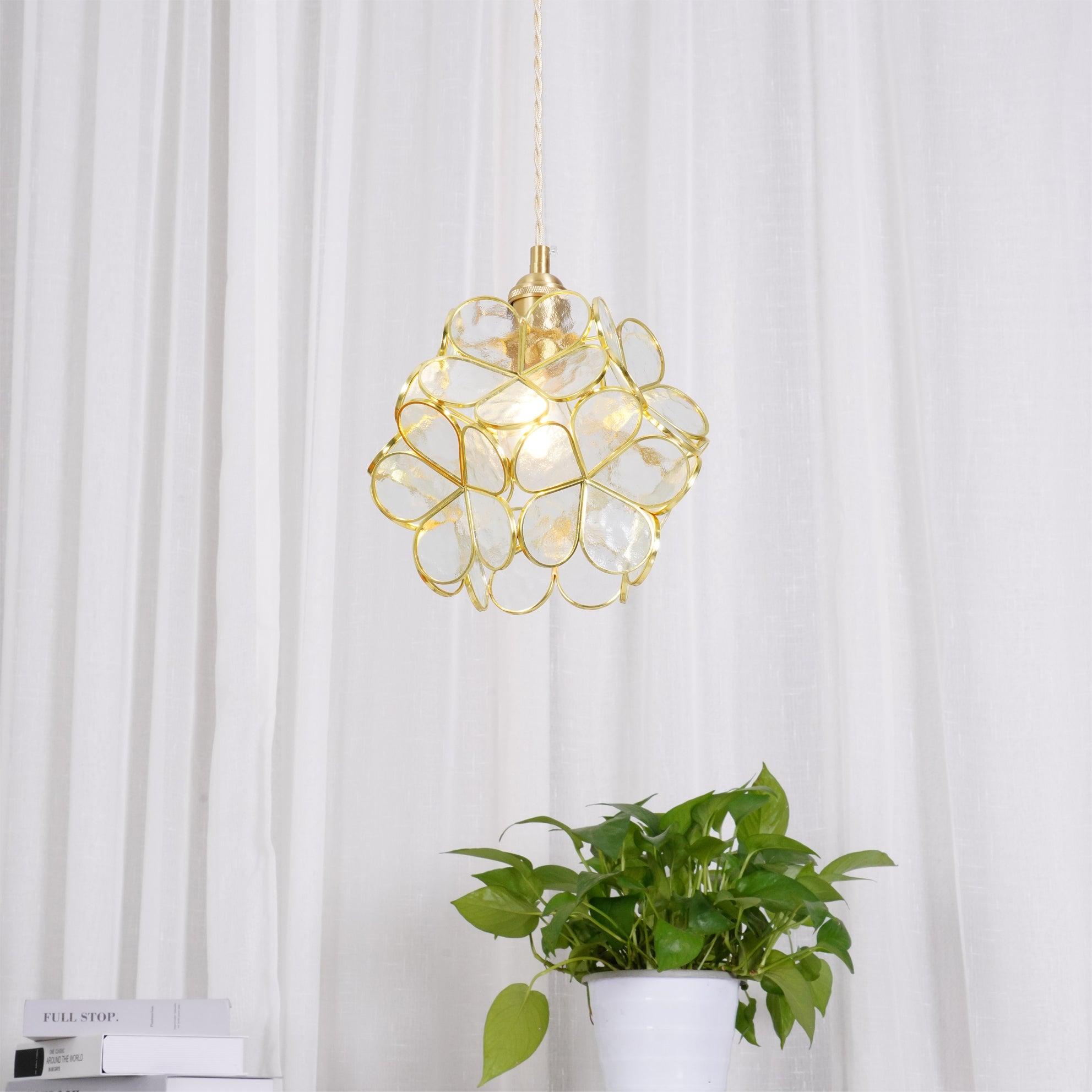 Glass Petal Ceiling Fixture Lighting Lobby