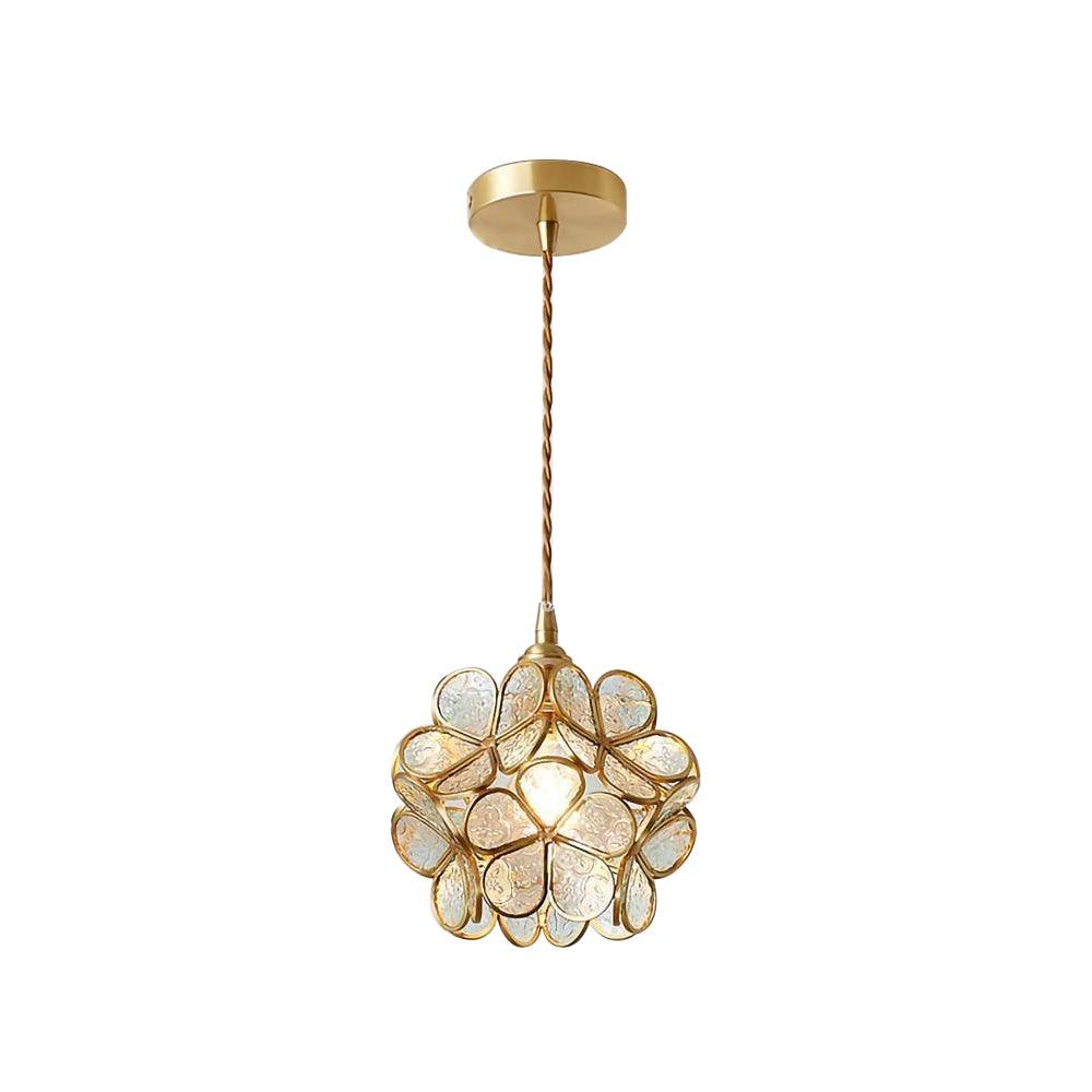 Glass Petal Ceiling Fixture Lighting Lobby