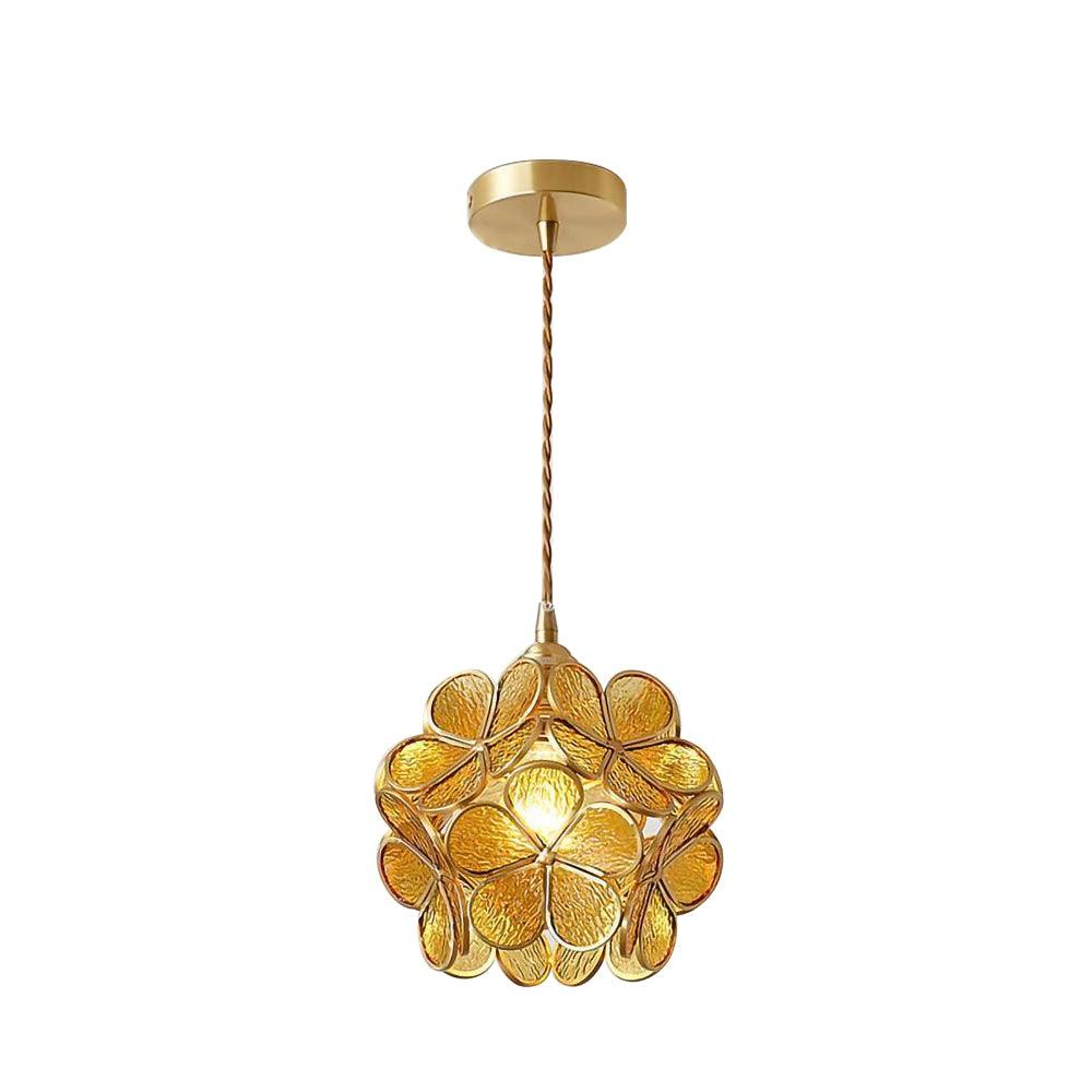 Glass Petal Ceiling Fixture Lighting Lobby