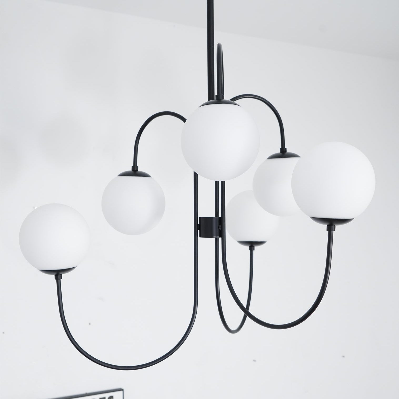 Gooseneck Ceiling Fixture Lighting Lobby
