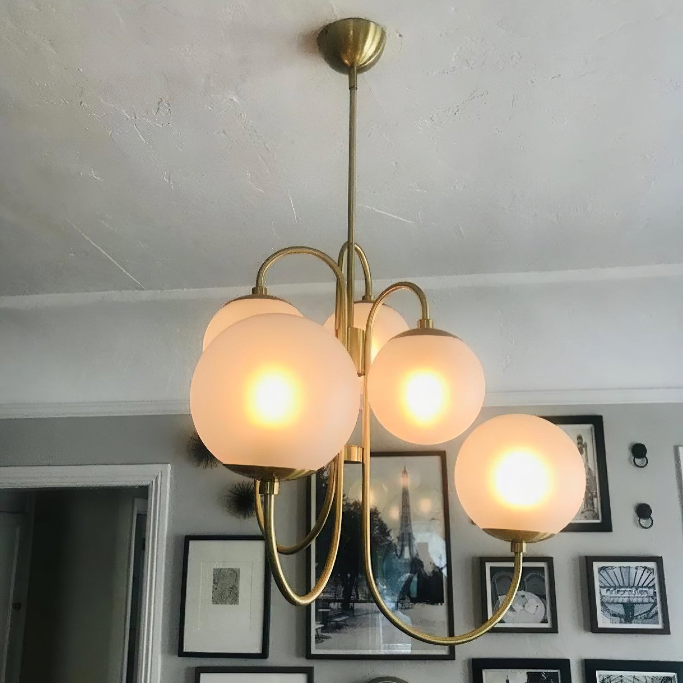 Gooseneck Ceiling Fixture Lighting Lobby