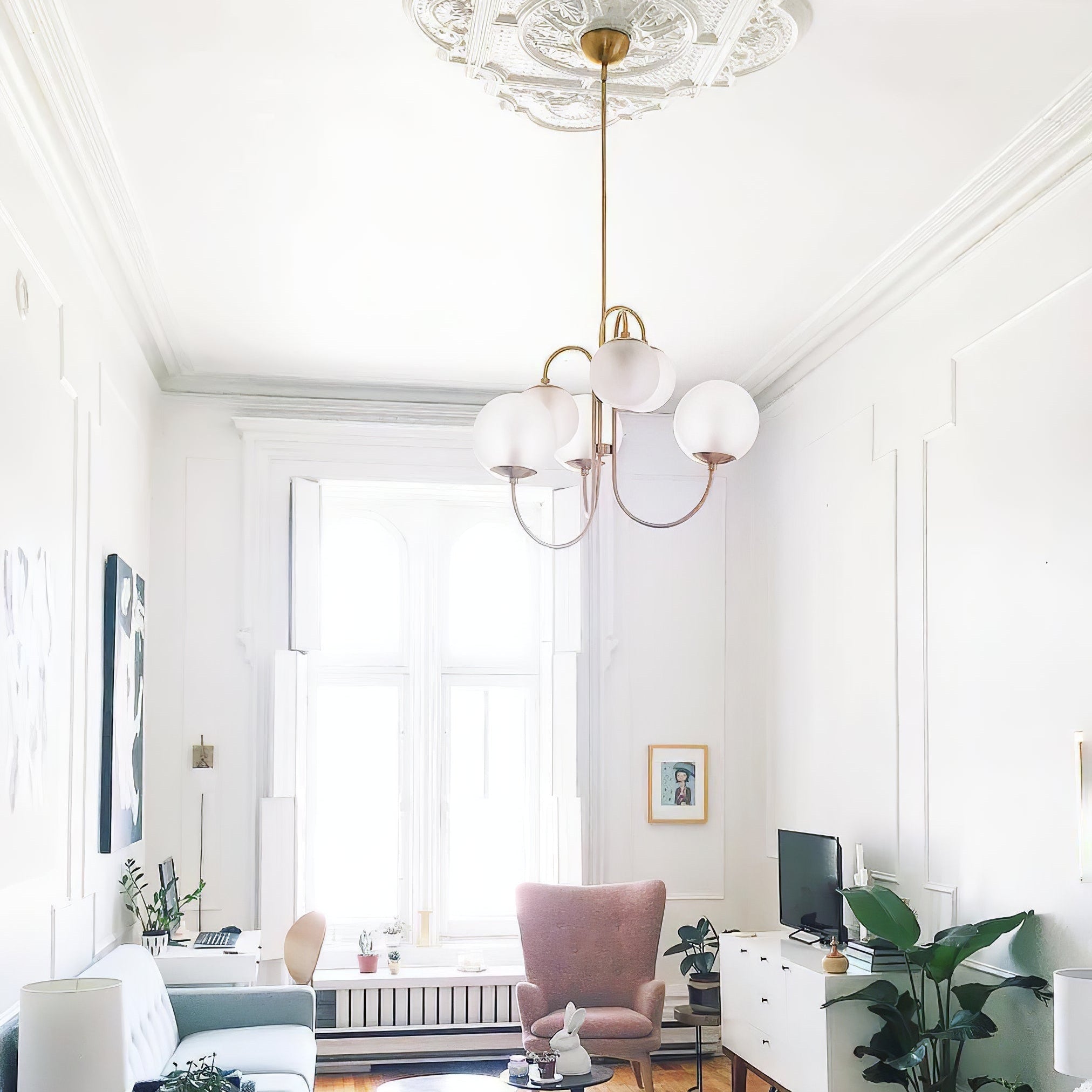 Gooseneck Ceiling Fixture Lighting Lobby