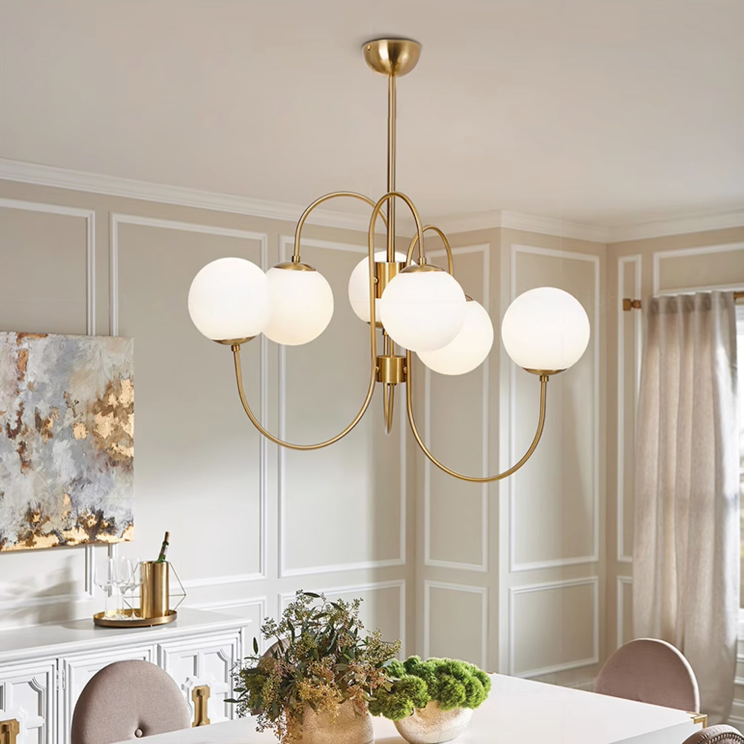 Gooseneck Ceiling Fixture Lighting Lobby