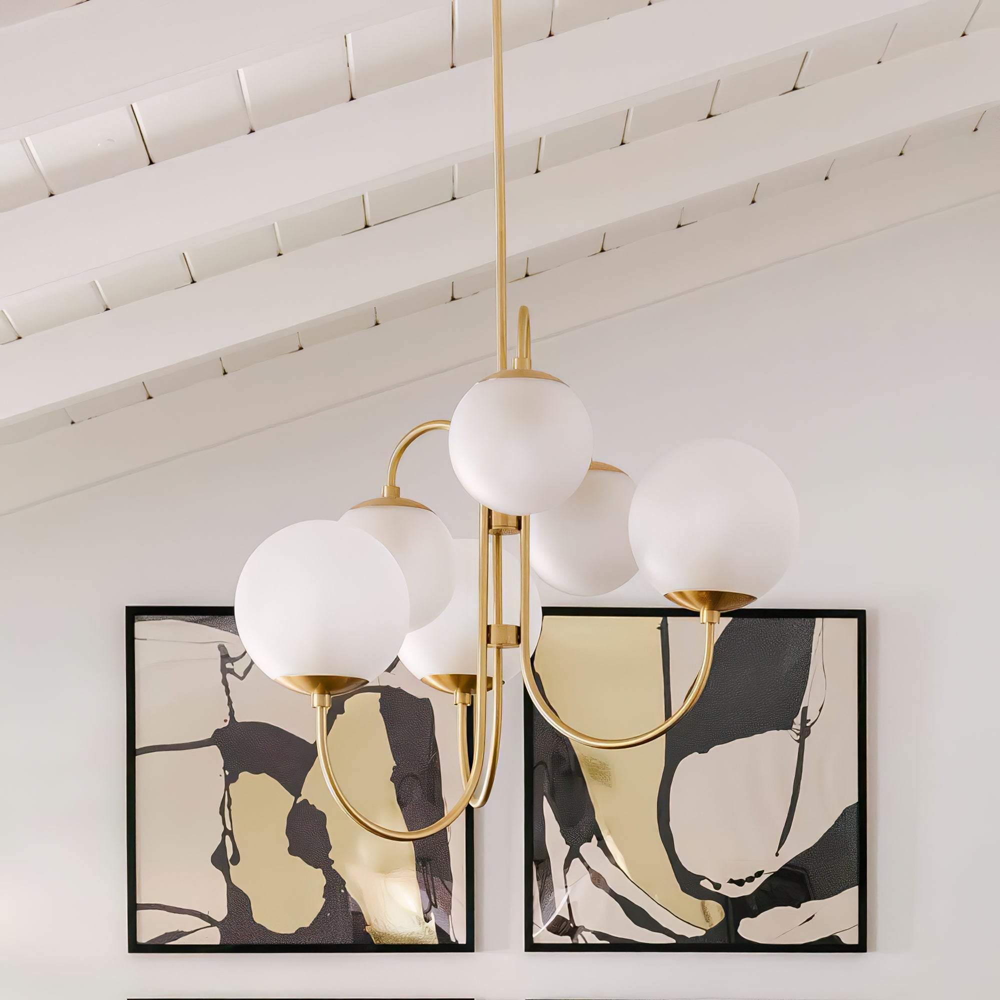 Gooseneck Ceiling Fixture Lighting Lobby