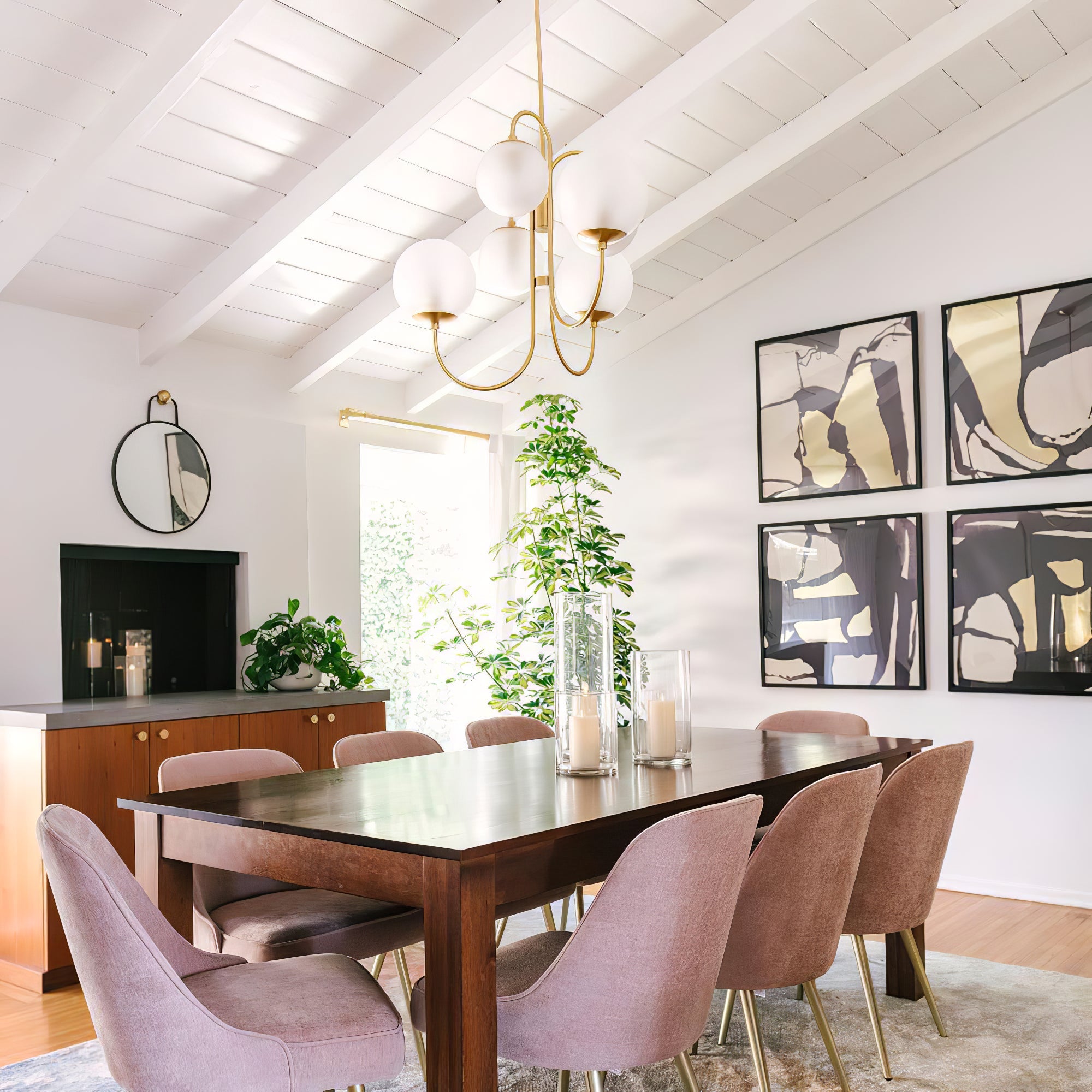 Gooseneck Ceiling Fixture Lighting Lobby