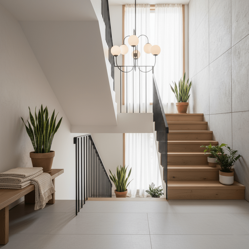 Gooseneck Ceiling Fixture Lighting Lobby