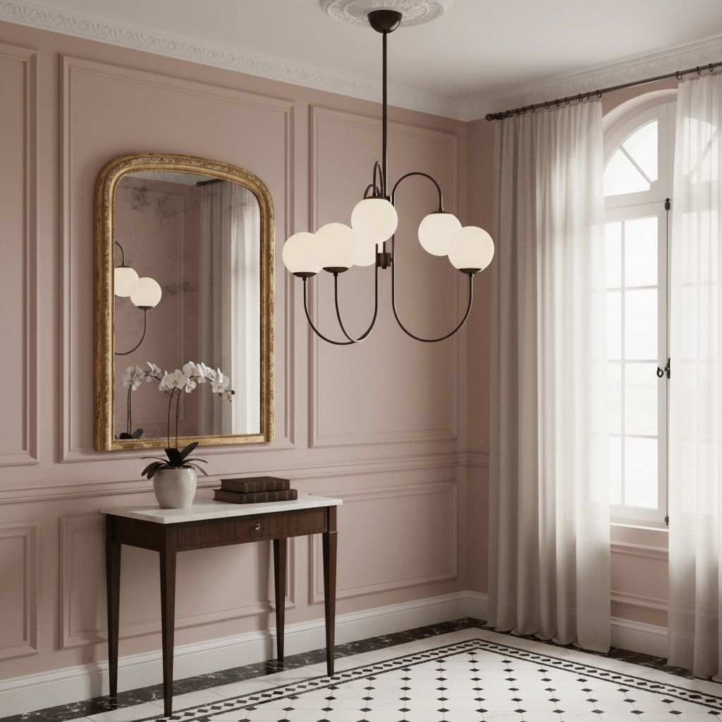Gooseneck Ceiling Fixture Lighting Lobby