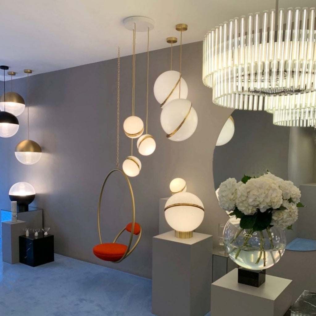 Half-Moon Ceiling Suspension Lighting Lobby